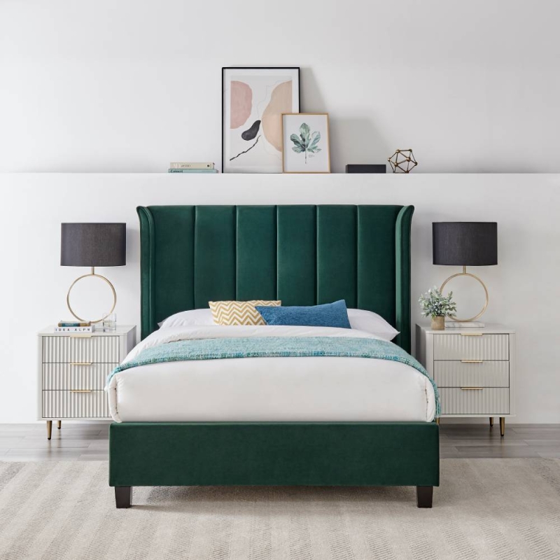 Phoenix Bed Frame Emerald Green