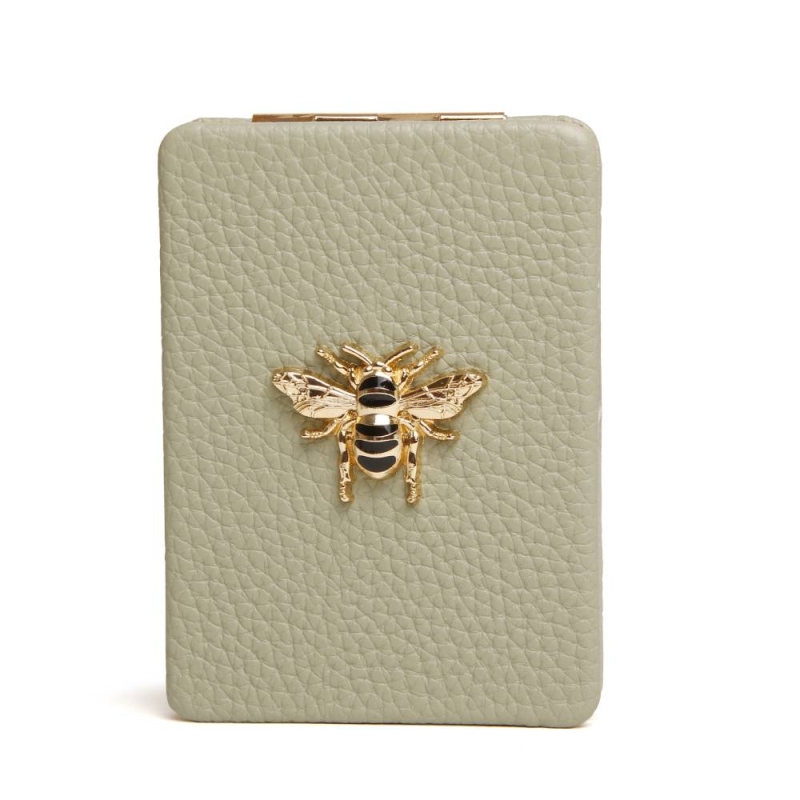 Alice Wheeler Pistachio Oblong Compact Mirror