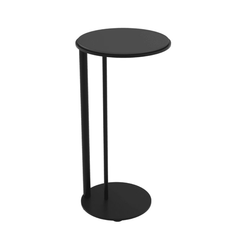 Alta End Table Lacquered Steel Charcoal