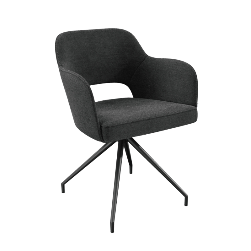 Chicago Swivel Dining Chair Charcoal