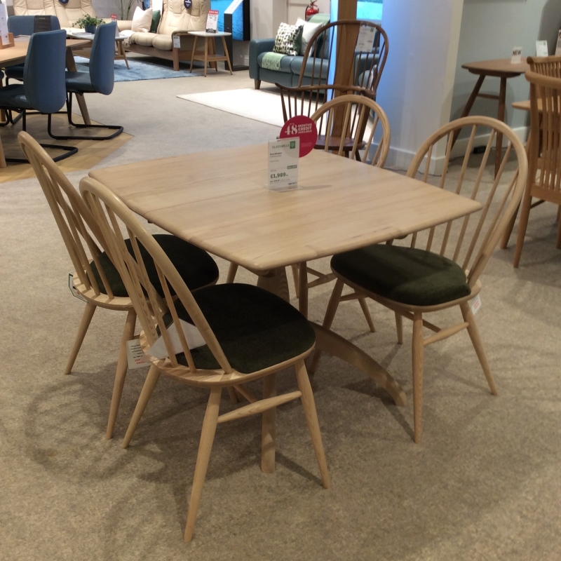 Ercol Windsor Extending Table 4 Chairs (Bury St Edmunds)