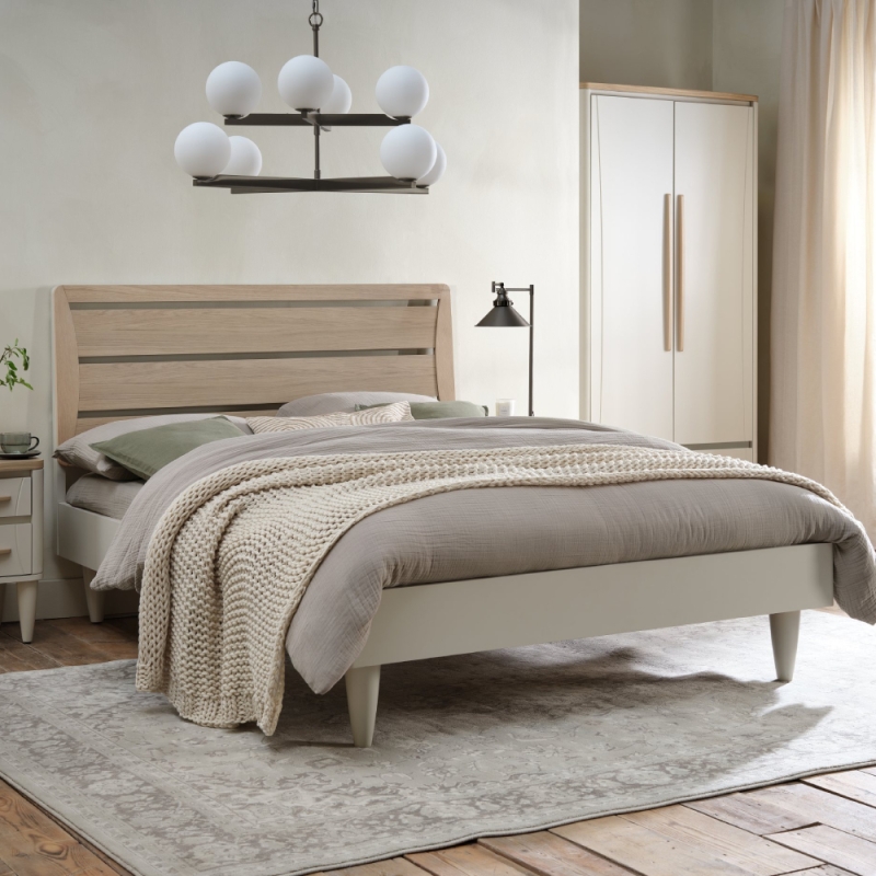Lisbon Bed Frame Grey Lifestyle