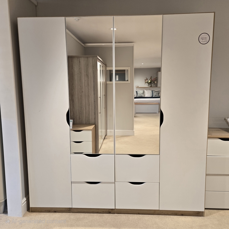 Avondale 4 Door/4 Drawer Wardrobe (Ipswich)