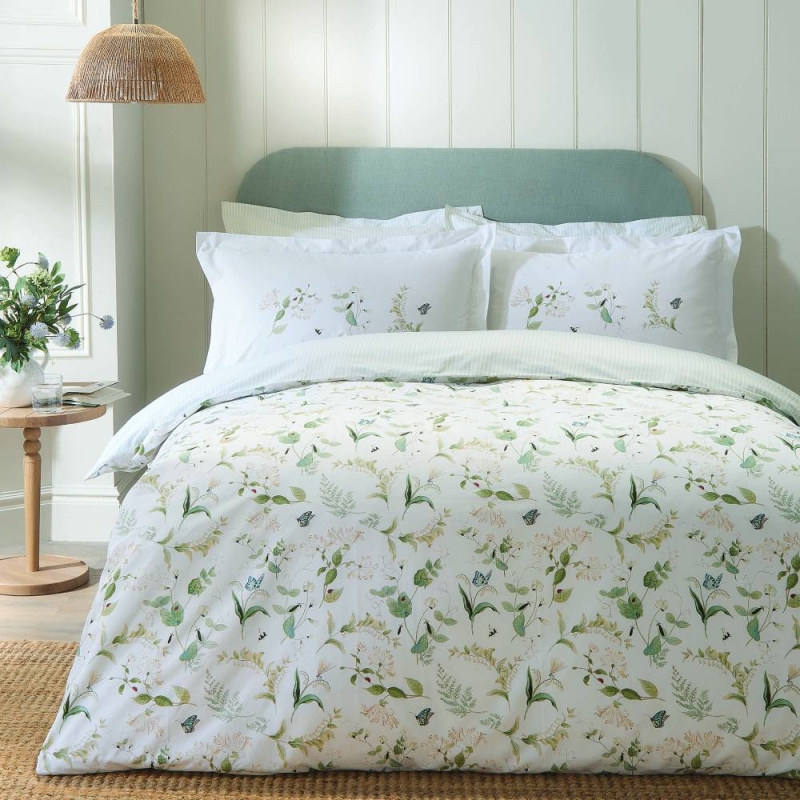 Wild Floral Duvet Set Green