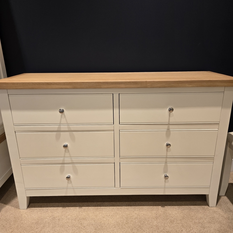 Elveden White 6 Drawer Chest (Ipswich)