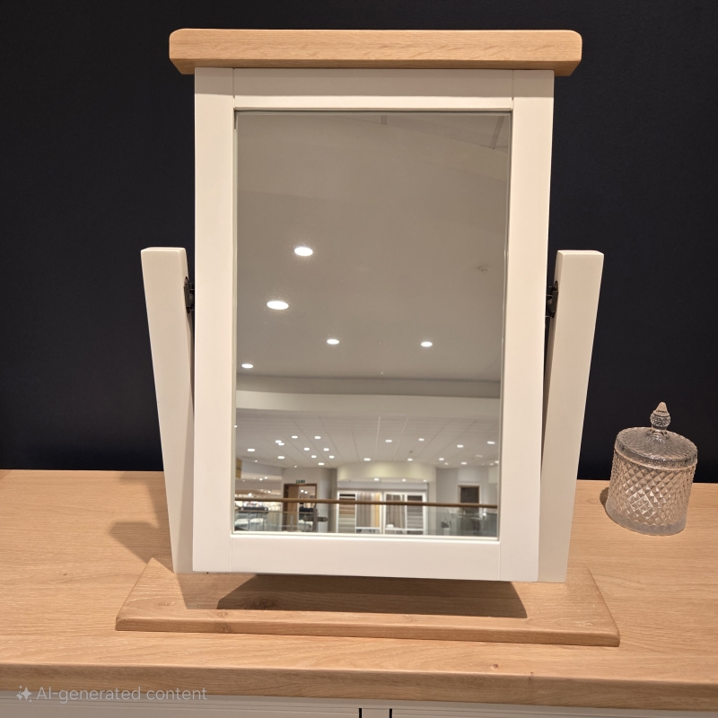 Elveden White Trinket Mirror (Ipswich)