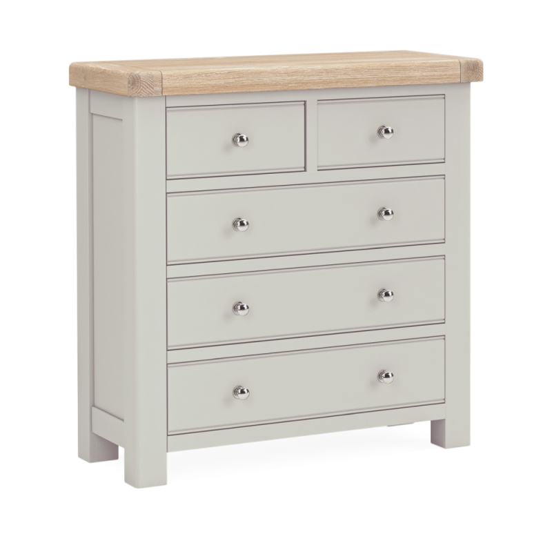 Saunton 2+3 Drawer Chest Grey