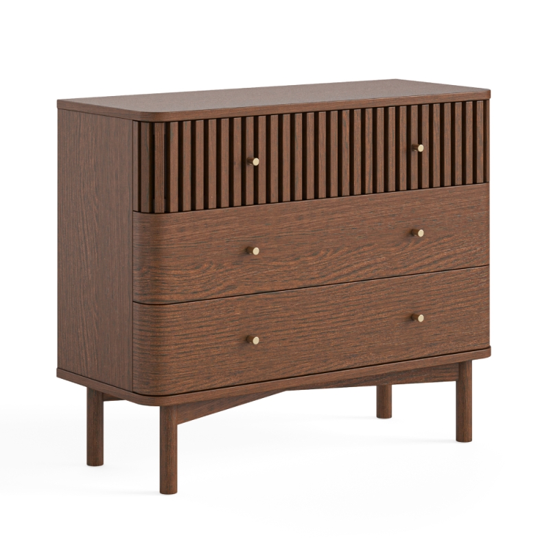 Savannah 3 Drawer Chest Brown