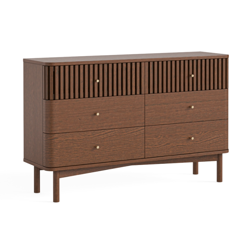 Savannah 6 Drawer Chest Brown