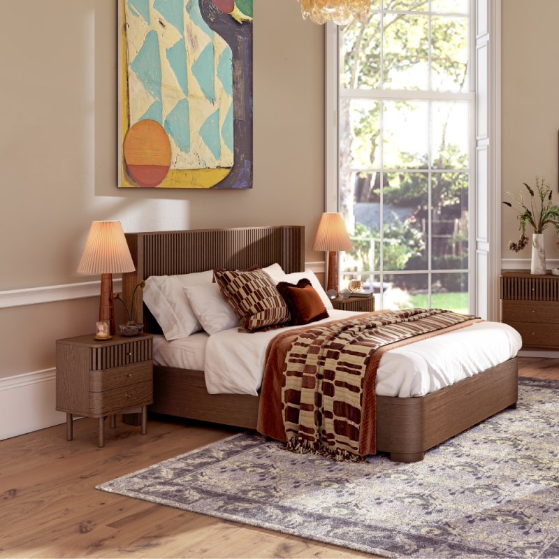 Savannah Bed Frame Brown Lifestyle