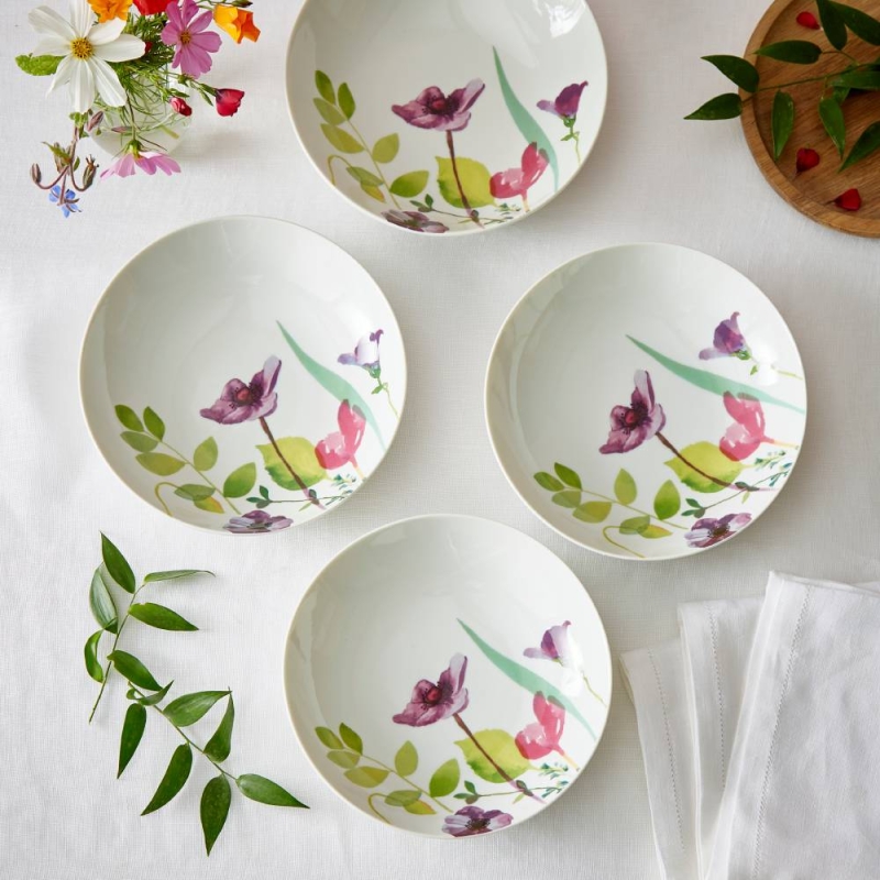 Water Garden Pasta Bowl Set Of 4