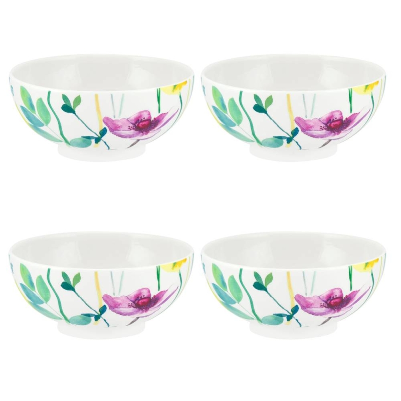 Water Garden Footed Bowl