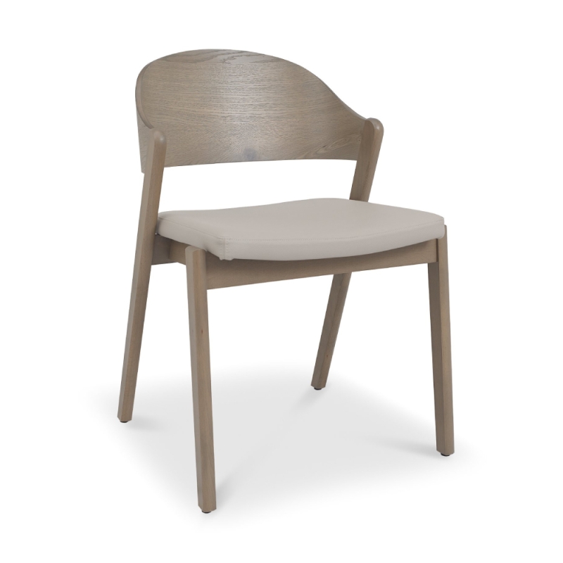 Vigo Dining Chair Grey Leather