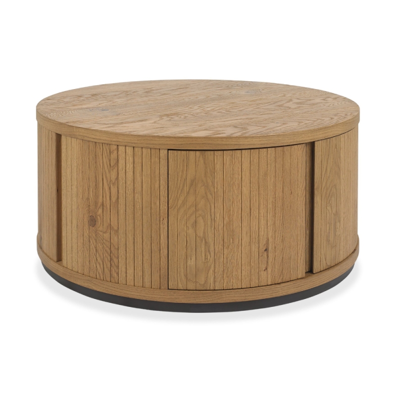 Vigo Round Coffee Table Rustic