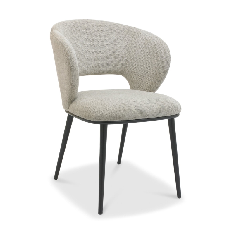Luca Dining Chair Beige Fabric