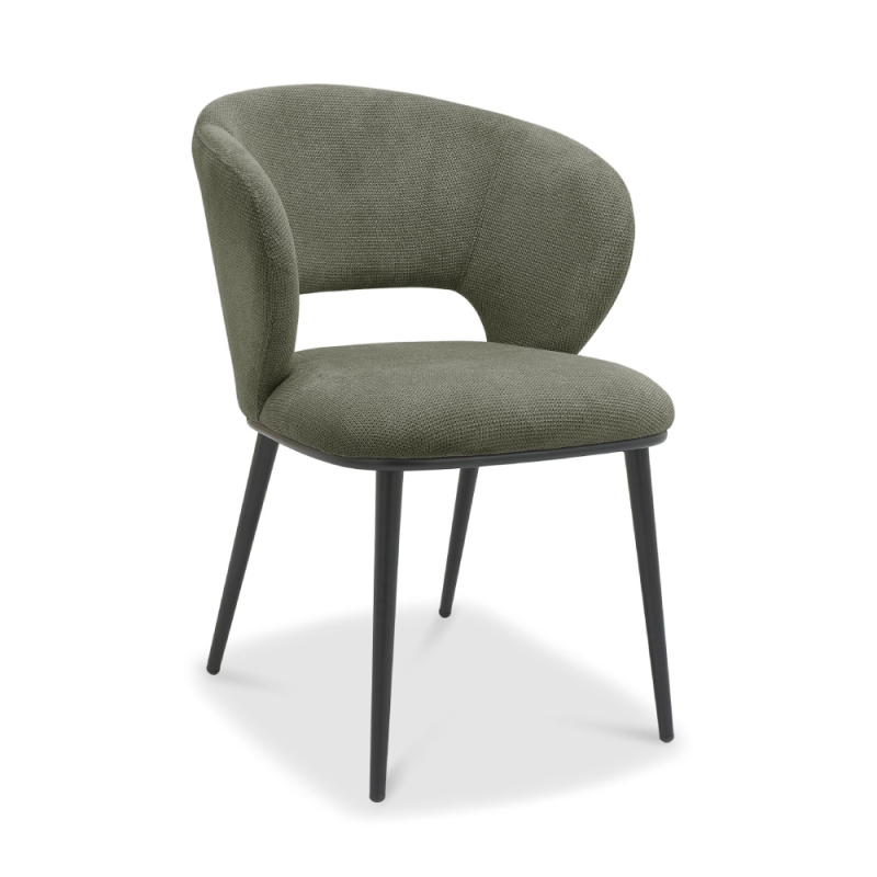 Luca Dining Chair Green Fabric