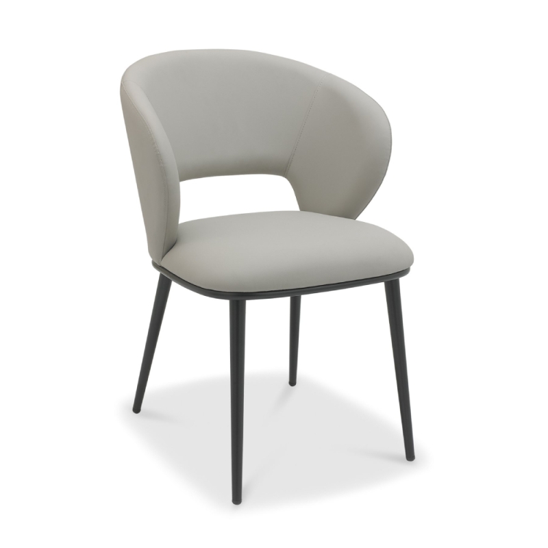 Luca Dining Chair Grey Leather
