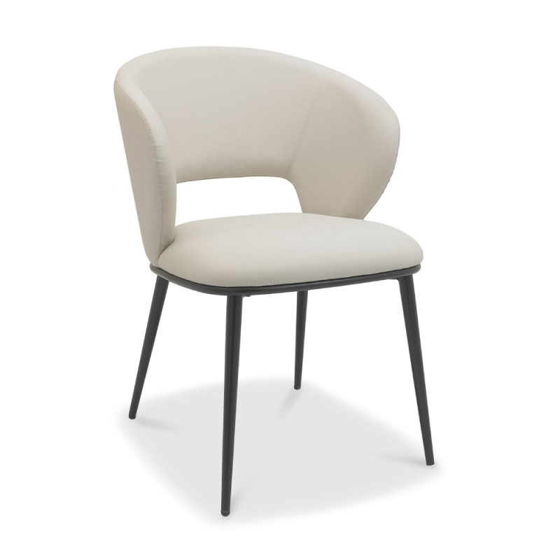 Luca Dining Chair Ivory Leather