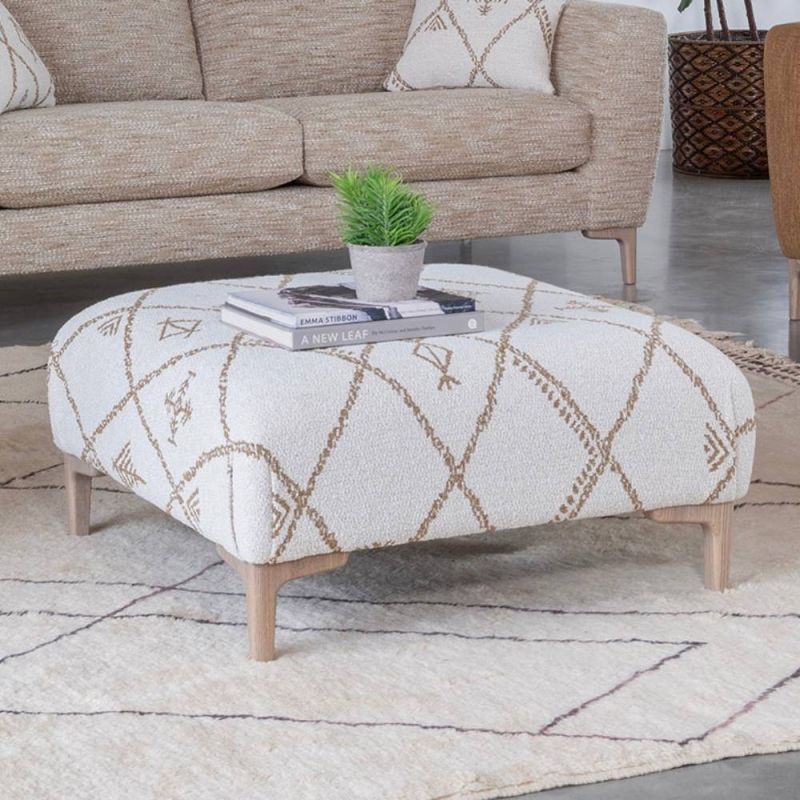 Izzy Fabric Square Stool