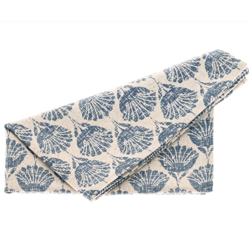 Carnation Napkin Set Slate Blue