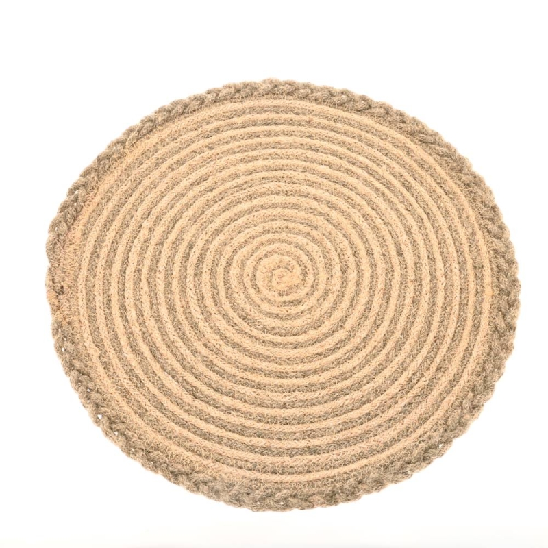 PLAITED JUTE PLACEMAT OLIVE