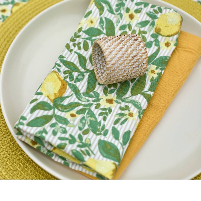 LEMON NAPKIN SET/4
