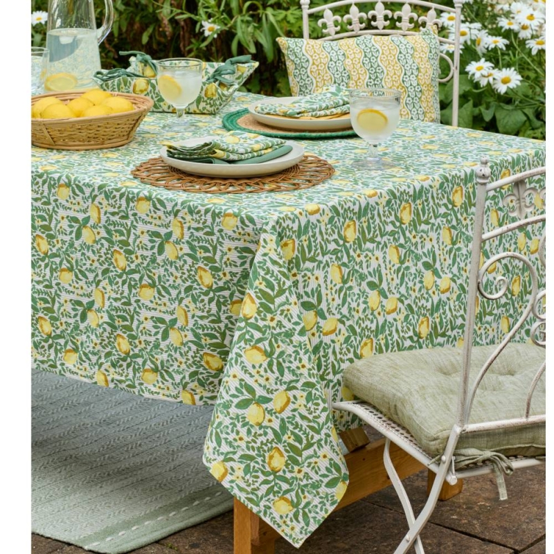 LEMON TABLECLOTH 100X100CM
