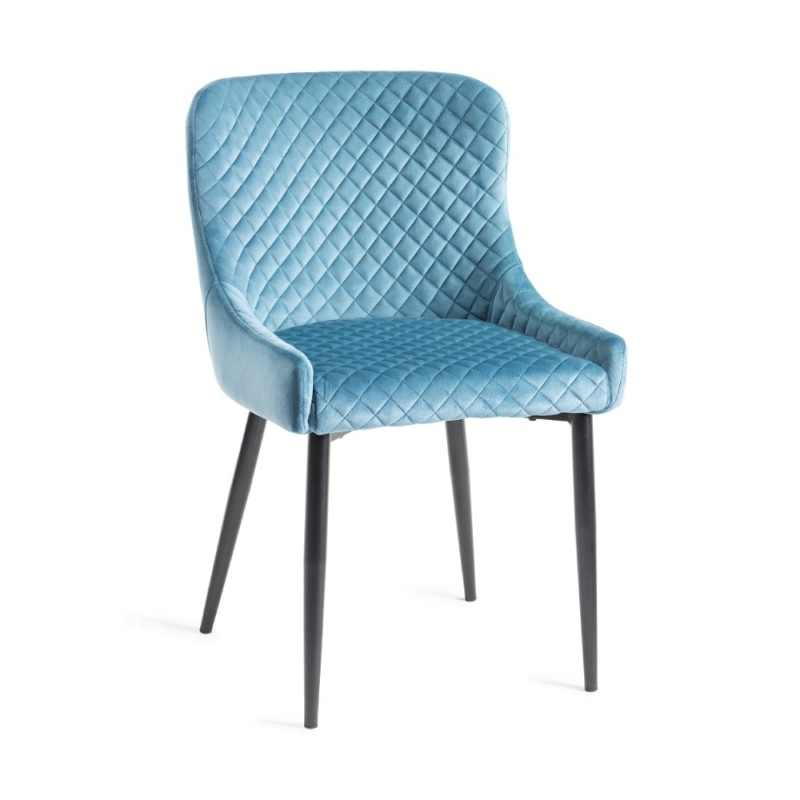 Cezanne Dining Chair Blue Velvet