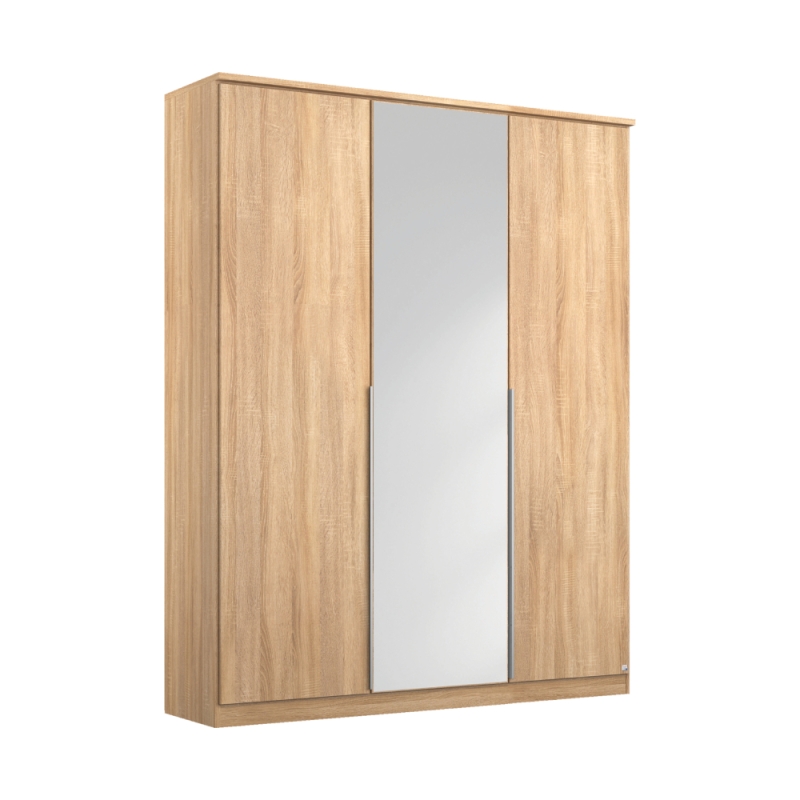 Trento 03Q5 3 Door 1 Mirror Wardrobe W136cm Sonoma Oak