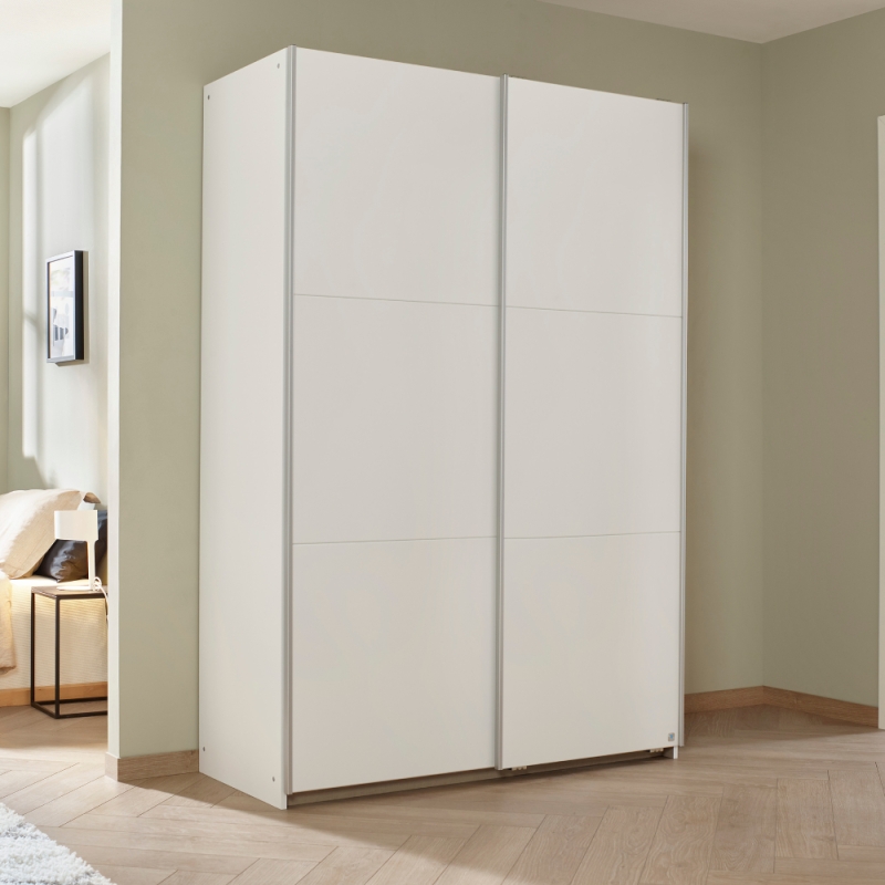 Spirea 3541 2 Door Sliding Wardrobe W131cm White Alu Handles