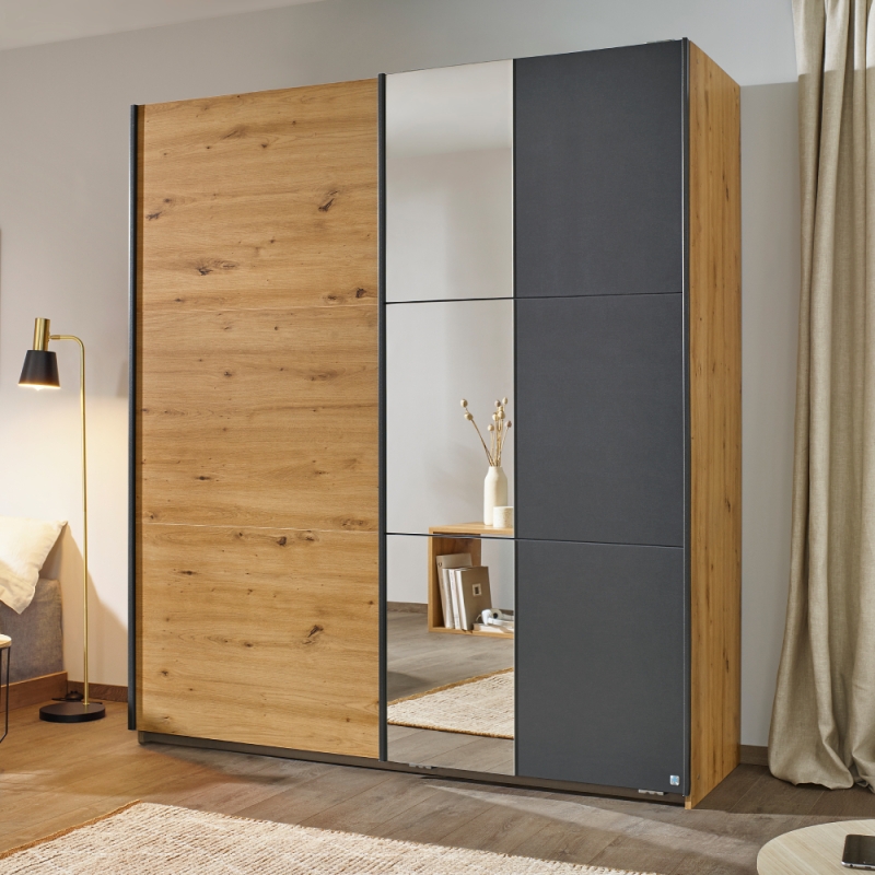 Spirea 2502 W175cm Oak Grey Mirrored Lifestyle