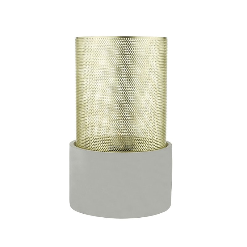 Dar Loki Table Lamp Gold & Grey 