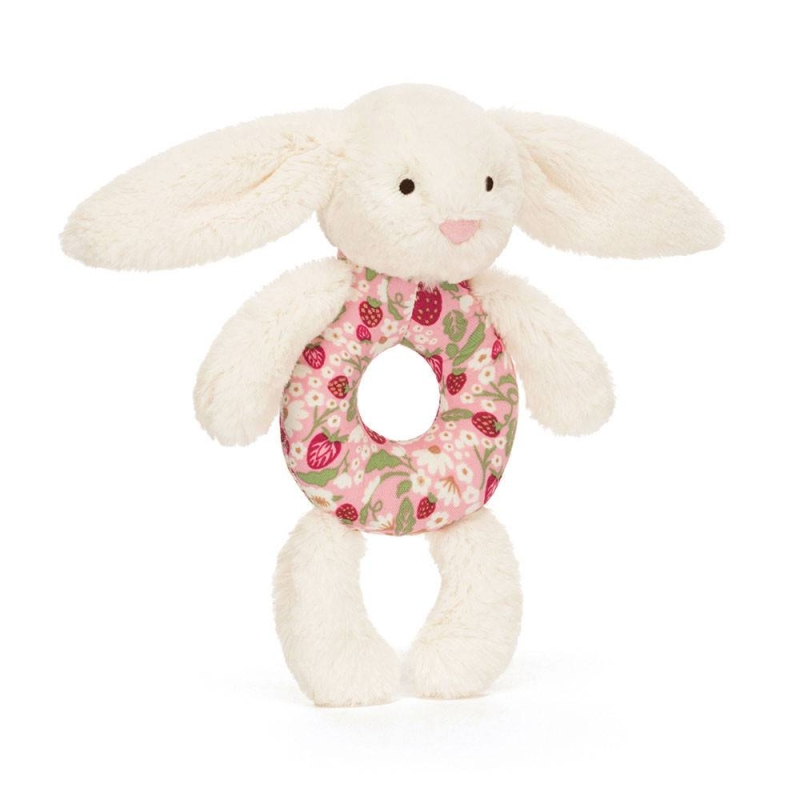 BLOSSOM CREAM BUNNY BERRY RING RATTLE