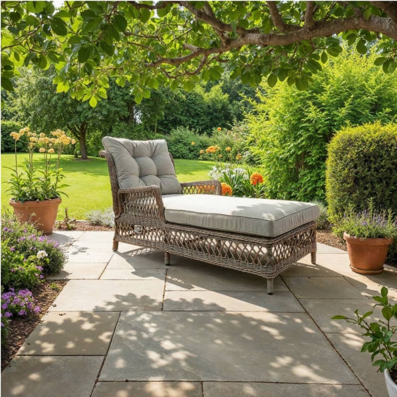 Normandy Rattan Single Reclining Lounger