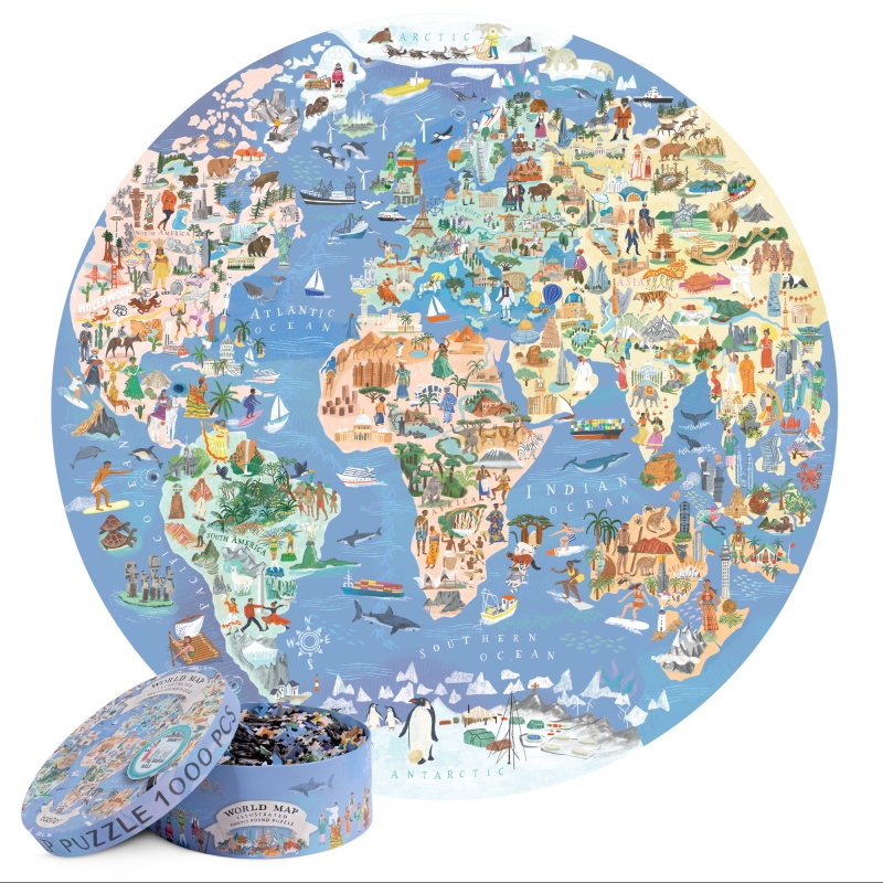 BOPSTER WORLD MAP ILLUSTRATED 1000PCS