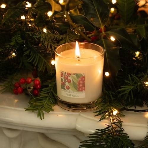 Glass Candle Wild Barries