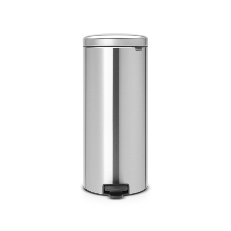 Brabantia Newlcon Pedal Bin 30L Plastic Bucket Matt Steel