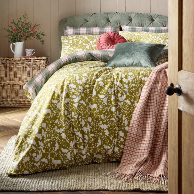 Laura Ashley Litton Duvet Set Olive Green