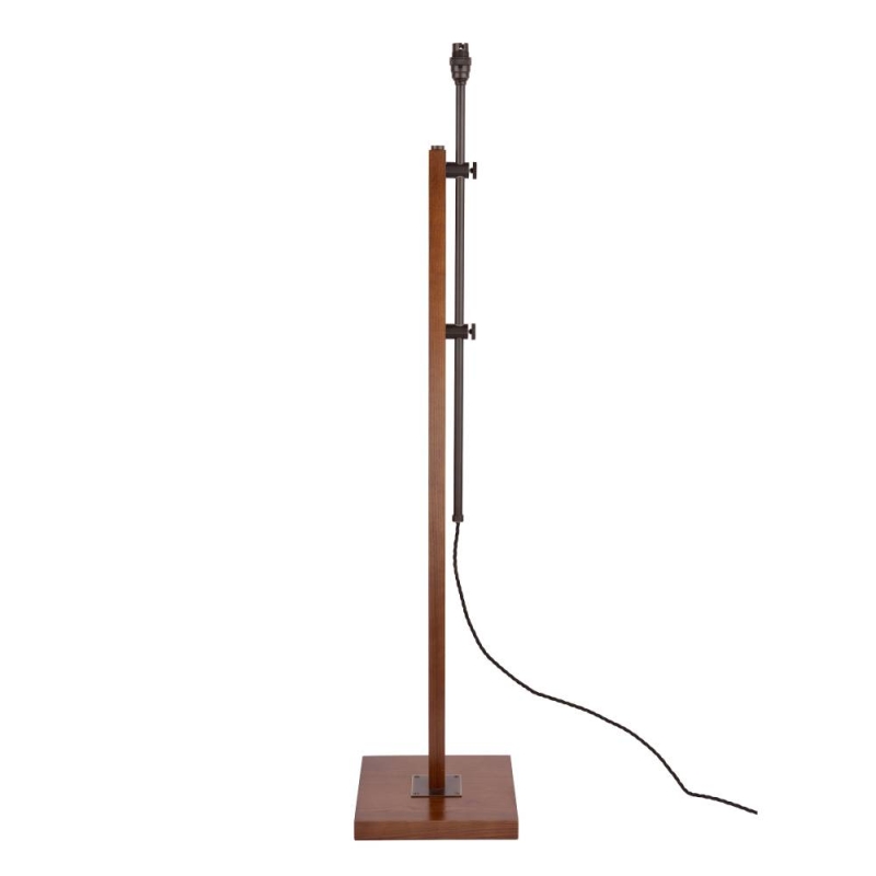 Laura Ashley Burdale Adj Floor Lamp Dark wood & Industrial Brass Base Only