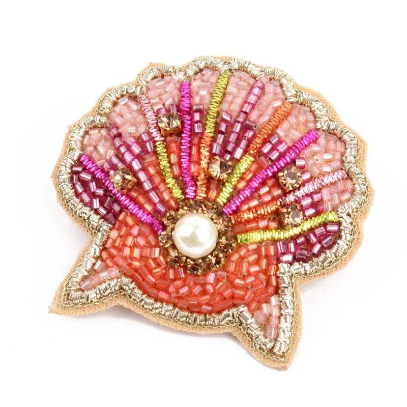 My Doris Pink Shell Brooch