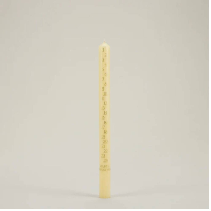 St Eval Advent Candle Ivory