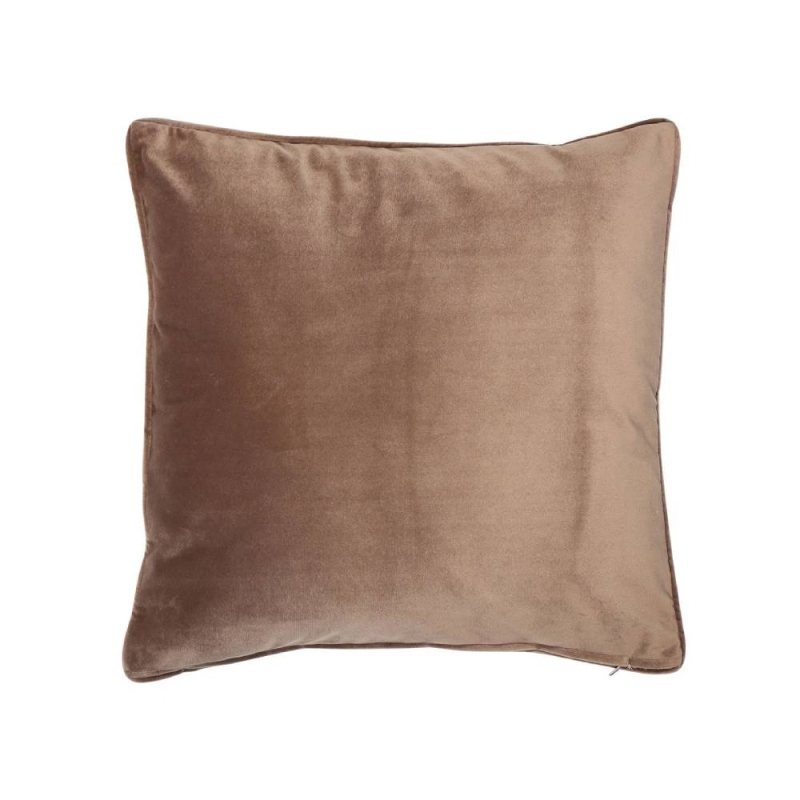 Luxe 56cm Velvet Piped Cushion Truffle