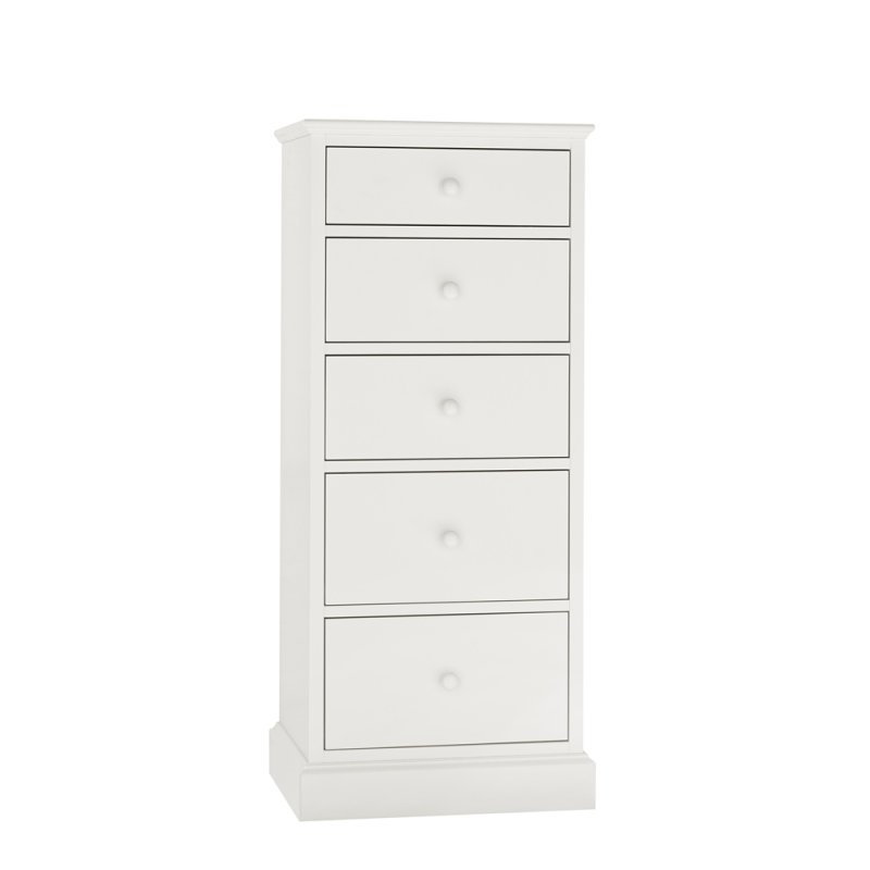 Alaska white 5 drawer