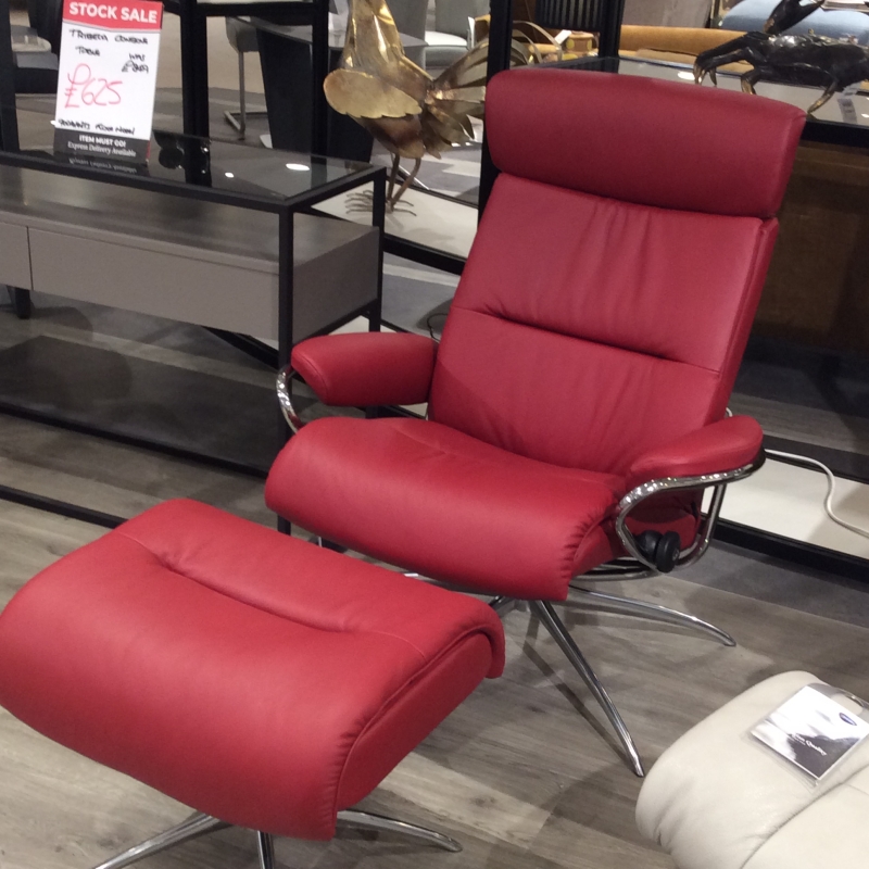 Stressless Tokyo Chair With Headrest & Footstool (Bury St Edmunds)