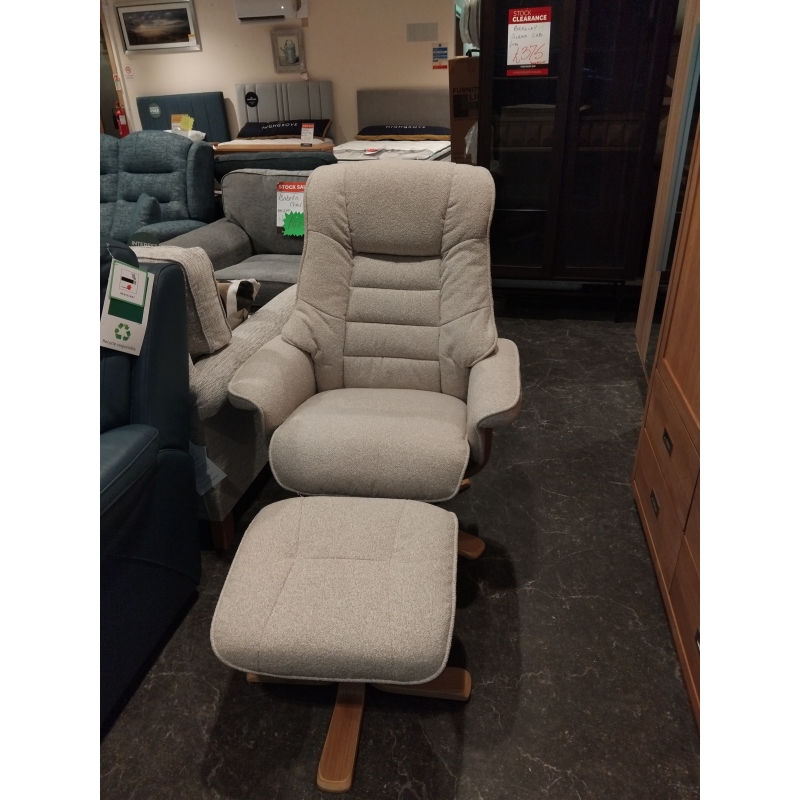 Sven Swivel Recliner Chair with Footstool (Haverhill)