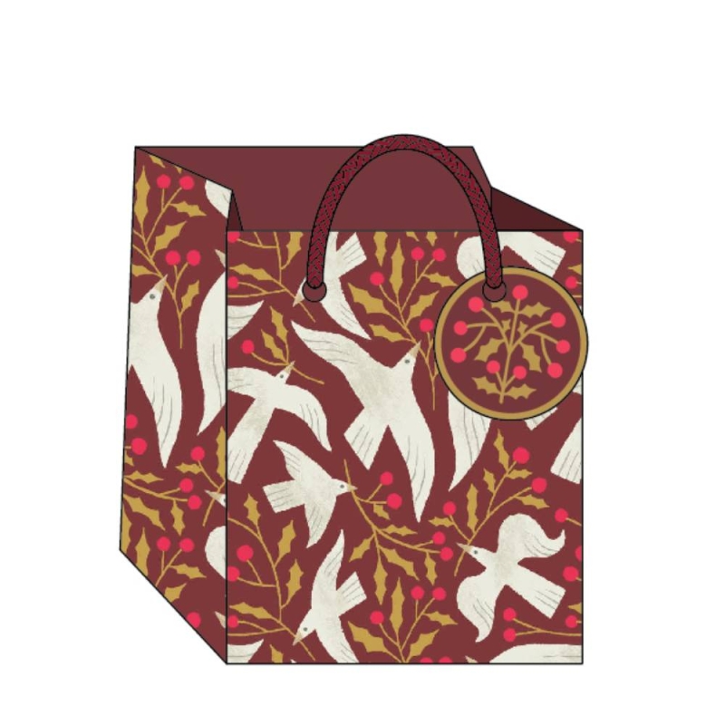 DOVES SMALL SQUARE GIFT BAG