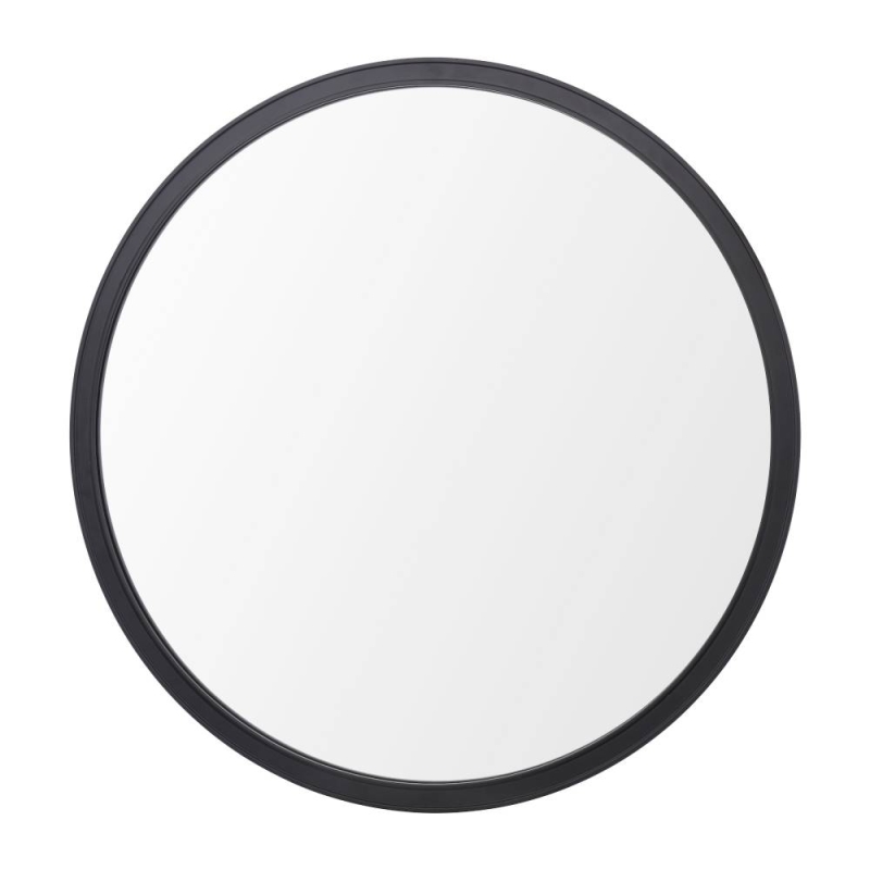 Laura Ashley Harrington Round Mirror Black