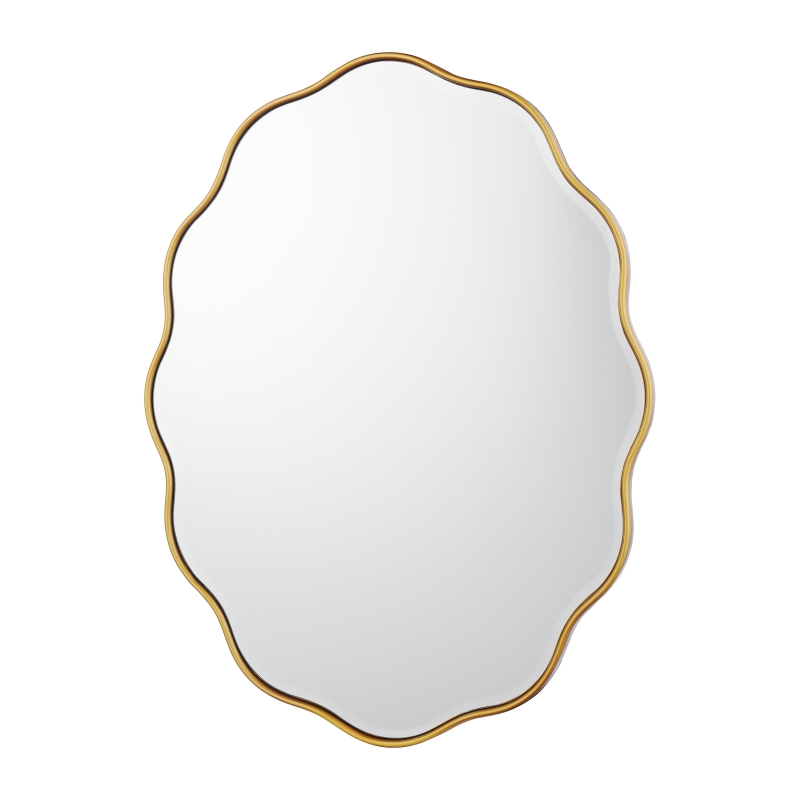 Laura Ashley Medora Gold Waved Edge Oval Mirror