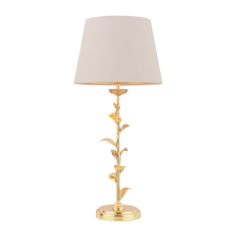 Laura Ashley Halton Table Lamp Distressed Gold Leaf With Shade