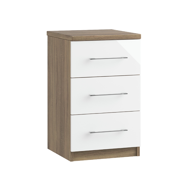 Charlton 3 Drawer Bedside